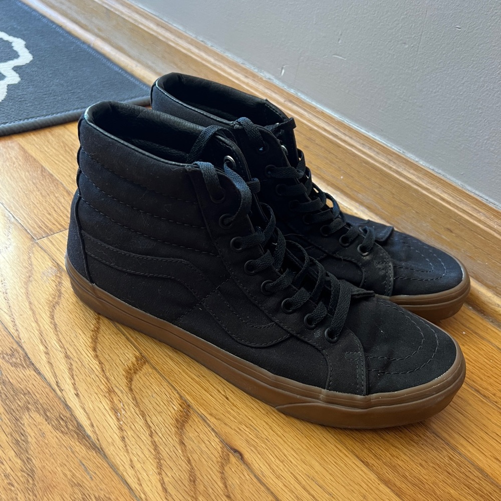 Vans Off The Wall OldSkool Sk8 Hi black and brown Size 9.5